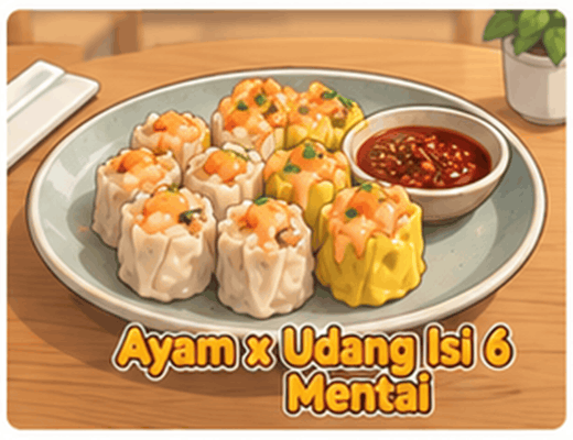 Dimsum Ayam x Udang Mentai isi 6